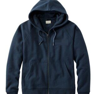 L L Bean Navy Blue Zip Front Hoodie Sweatshirt XXL Tall